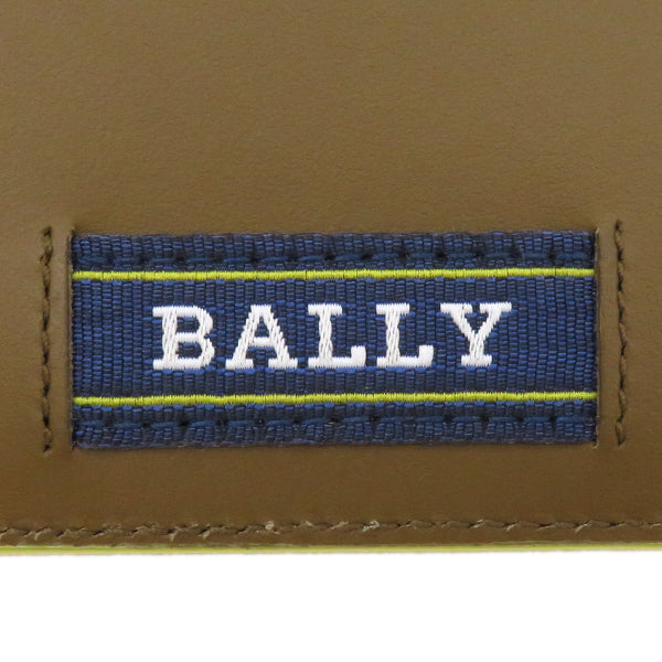 バリー BALLY Ribbon バイフォールドウォレット BEVYE MM 107 キャメル レザー 二つ折り財布 茶 赤 白 黄