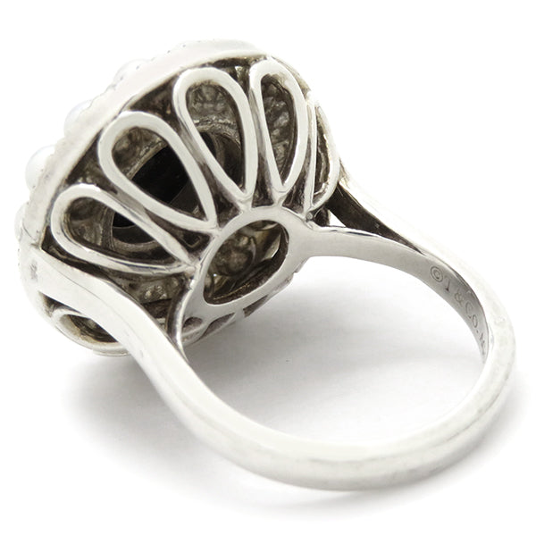 ティファニー Tiffany & Co ジーグフェルド シルバー シルバー925 オニキス パール リング 指輪
