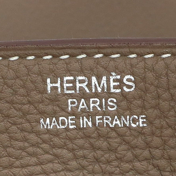 エルメス HERMES バーキン40 エトゥープ トゴ ハンドバッグ シルバー金具 グレージュ