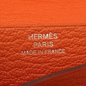 エルメス HERMES ベアン フー シェーブル カードケース シルバー金具 名刺入れ