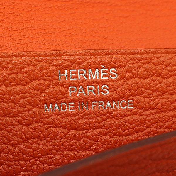 エルメス HERMES ベアン フー シェーブル カードケース シルバー金具 名刺入れ