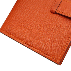 エルメス HERMES ベアン フー シェーブル カードケース シルバー金具 名刺入れ