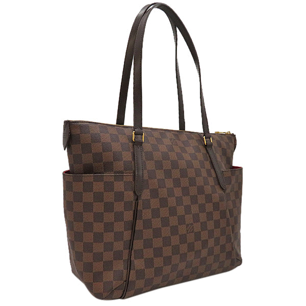 ルイヴィトン LOUIS VUITTON トータリー MM N41281 ダミエエベヌ ダミエキャンバス トートバッグ ゴールド金具 茶