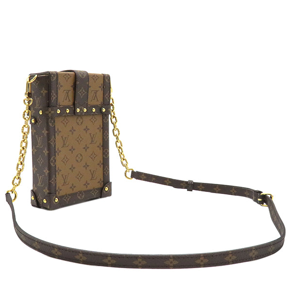 ルイヴィトン LOUIS VUITTON ポシェット トランク ヴェルティカル M67873 モノグラムリバース モノグラムキャンバス モノグラムリバースキャンバス ショルダーバッグ ゴールド金具 茶