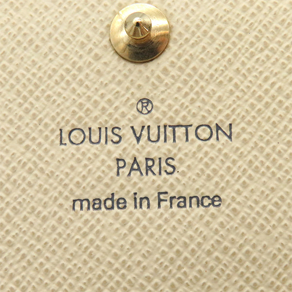 ルイヴィトン LOUIS VUITTON ミュルティクレ 4 N60020 ダミエアズール ダミエアズールキャンバス キーケース ゴールド金具 4連 鍵入れ 白 グレー