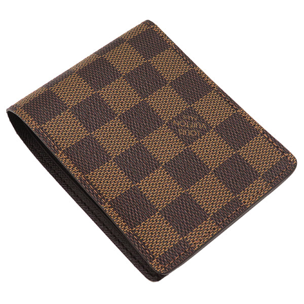 ルイヴィトン LOUIS VUITTON ポルトフォイユ ミュルティプル N60895 ダミエエベヌ ダミエキャンバス 二つ折り財布 茶 札入れ