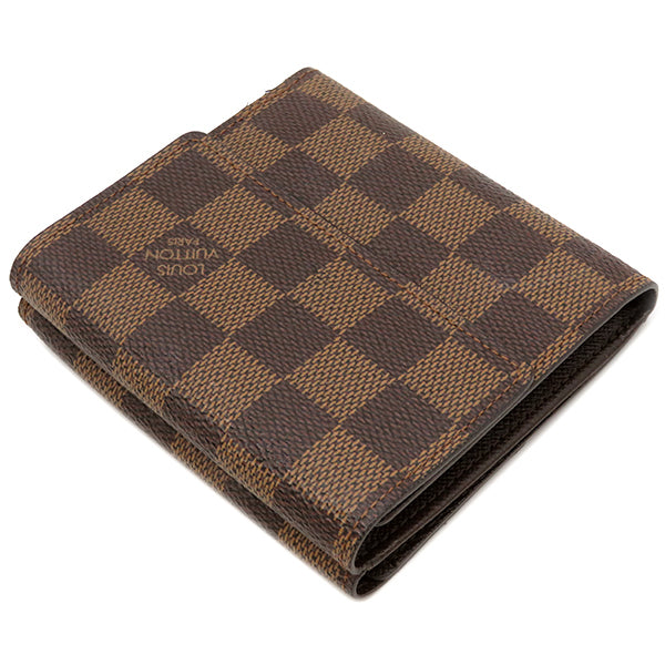 ルイヴィトン LOUIS VUITTON ポルト モネ ビエ カルトクレディ N61652 ダミエエベヌ ダミエキャンバス 二つ折り財布 茶 二つ折り財布