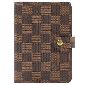 ルイヴィトン LOUIS VUITTON アジェンダ PM R20700 ダミエエベヌ ダミエキャンバス 手帳カバー ゴールド金具 茶 ブラウン