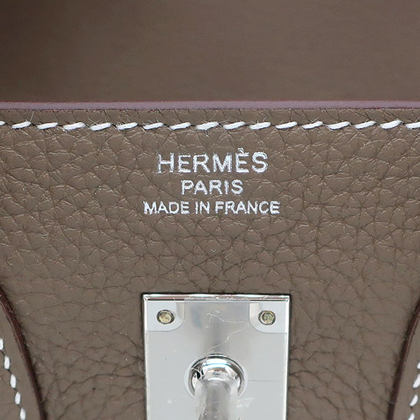 エルメス HERMES バーキン25 エトゥープ トゴ ハンドバッグ シルバー金具 新品 未使用 グレージュ