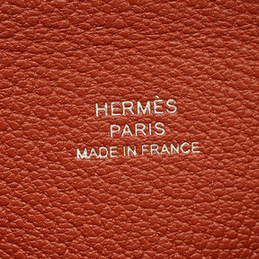 エルメス HERMES カルヴィ ヴェルソ ローズテキサス×キュイーブル シェーブル カードケース シルバー金具 新品 未使用