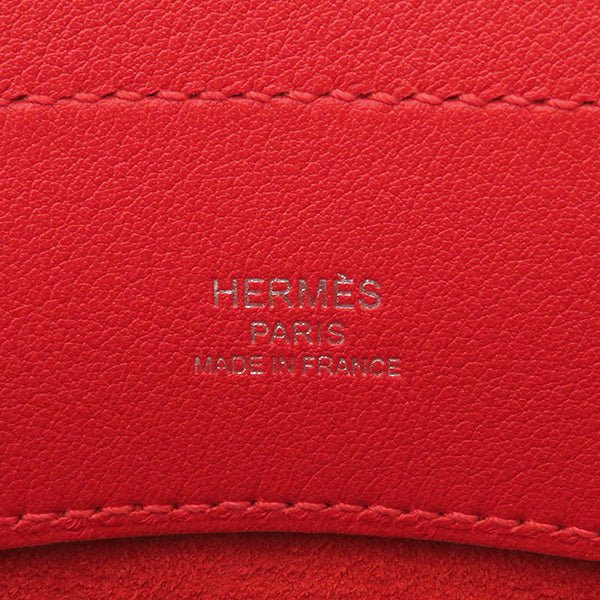 エルメス HERMES サックアリーヌ ミニ ルージュドクー スイフト ショルダーバッグ シルバー金具 赤