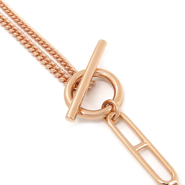 エルメス HERMES エシャペ ロングネックレス ピンクゴールド K18PG ネックレス 750AU 18K PG