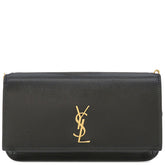 サンローラン SAINT LAURENT チェーン フォン バッグ 635095 ブラック レザー ショルダーバッグ ゴールド金具 黒