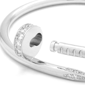 カルティエ Cartier ジュストアンクル  B6048716 ホワイトゴールド K18WG ダイヤモンド #16 ブレスレット Au750 JUSTE UN CLOU