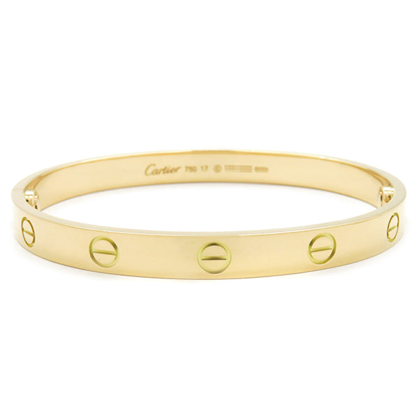 カルティエ Cartier LOVE ラブブレス B6067517 イエローゴールド K18YG #17 ブレスレット 750 18K 18金 バングル