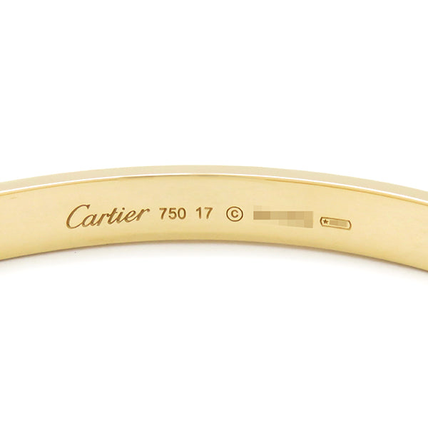 カルティエ Cartier LOVE ラブブレス B6067517 イエローゴールド K18YG #17 ブレスレット 750 18K 18金 バングル