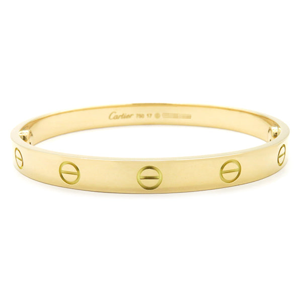 カルティエ Cartier LOVE ラブブレス B6067517 イエローゴールド K18YG #17 ブレスレット 750 18K 18金 バングル