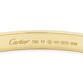 カルティエ Cartier LOVE ラブブレス B6067517 イエローゴールド K18YG #17 ブレスレット 750 18K 18金 バングル