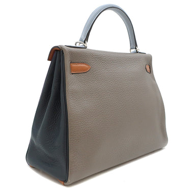 エルメス HERMES ケリー32 内縫 アルルカン マルチカラー トリヨンクレマンス 2WAYバッグ シルバー金具