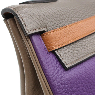 エルメス HERMES ケリー32 内縫 アルルカン マルチカラー トリヨンクレマンス 2WAYバッグ シルバー金具