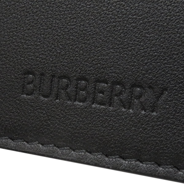 バーバリー BURBERRY フリント カードケース 8083772 ブラック カーフ カードケース シルバー金具 黒 名刺入れ 新品 未使用