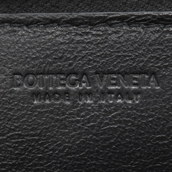 ボッテガヴェネタ BOTTEGA VENETA イントレチャート ファスナー付き コインパース 114075V001N1000 ブラック ラムスキン コインケース ガンメタル金具