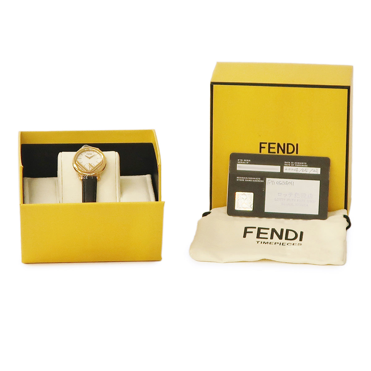 フェンディ FENDI エフ イズ フェンディ ラナウェイ 28MM F710524011 クオーツ レディース 未使用 ホワイト×ゴールド