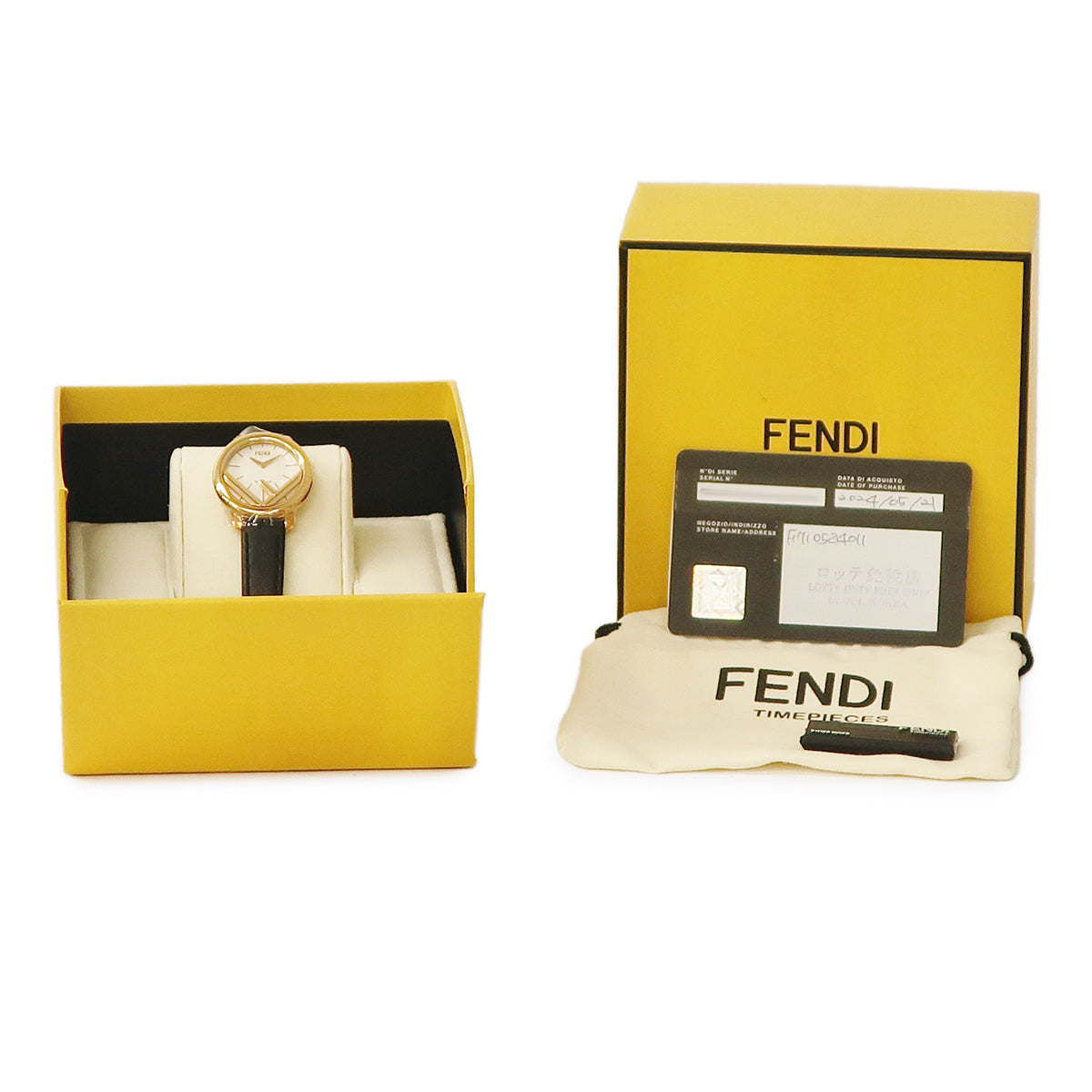 フェンディ FENDI エフ イズ フェンディ ラナウェイ 28MM F710524011 クオーツ レディース 未使用 ホワイト×ゴールド