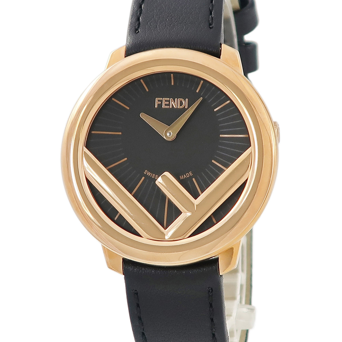 フェンディ FENDI エフ イズ フェンディ ラナウェイ 36MM F710531011 クオーツ レディース 未使用 ブラック×ゴールド