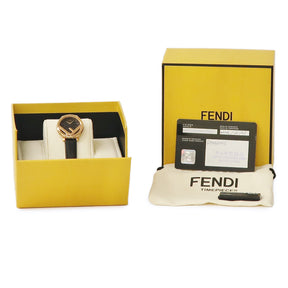 フェンディ FENDI エフ イズ フェンディ ラナウェイ 28MM F710521011 クオーツ レディース 未使用 ブラック×ゴールド