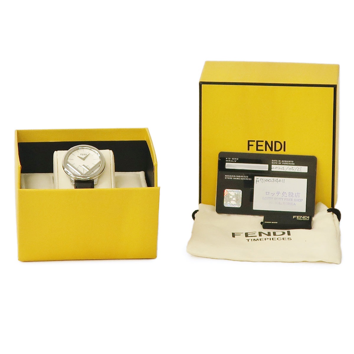 フェンディ FENDI エフ イズ フェンディ ラナウェイ 36MM F710034011 クオーツ レディース 未使用 白