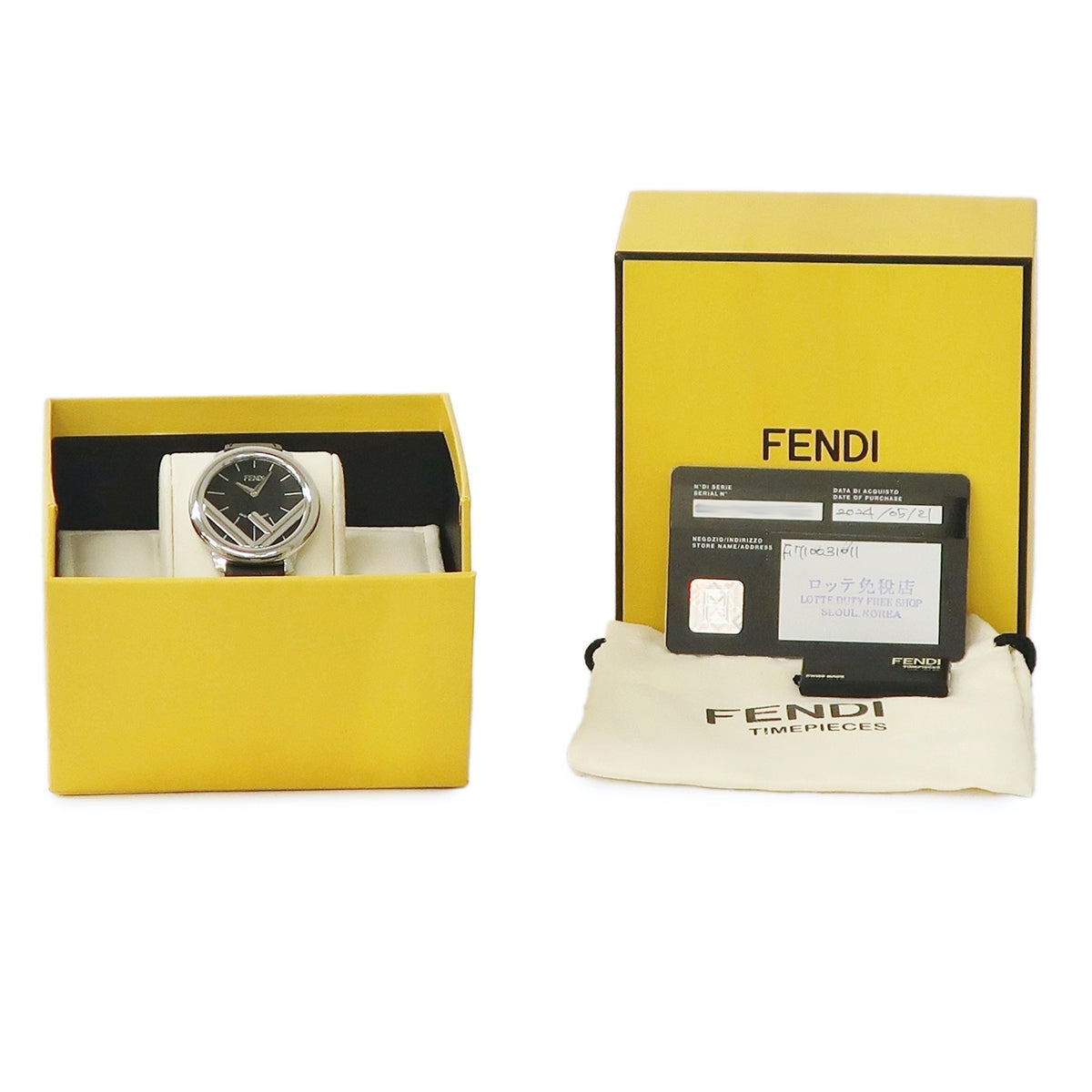 フェンディ FENDI エフ イズ フェンディ ラナウェイ 36MM F710031011 クオーツ レディース 未使用 黒