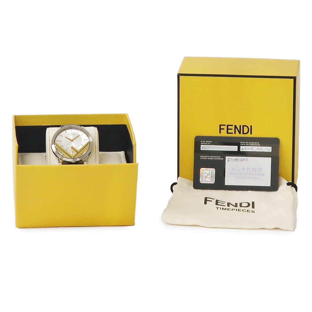 フェンディ FENDI エフ イズ フェンディ ラナウェイ 41MM F710114011 クオーツ メンズ 未使用 シルバー×ゴールド