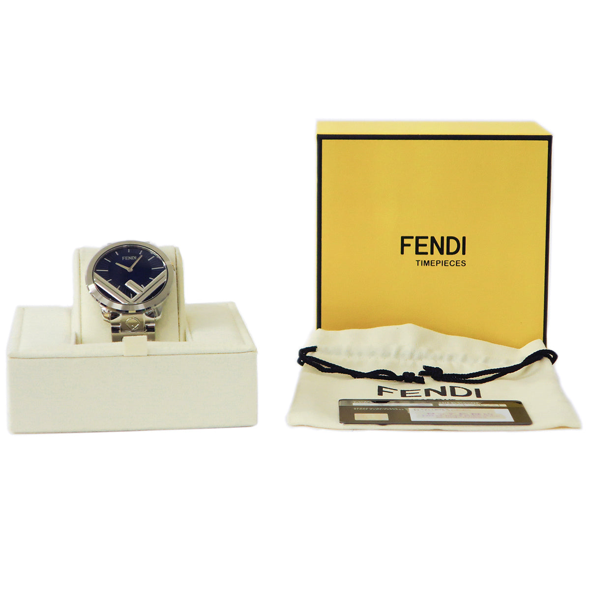 フェンディ FENDI エフ イズ フェンディ ラナウェイ 41MM F711013000 クオーツ メンズ 未使用 紺