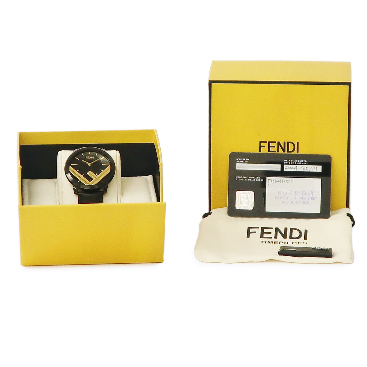 フェンディ FENDI エフ イズ フェンディ ラナウェイ 41MM F712111011 クオーツ メンズ 未使用 ブラック×ゴールド