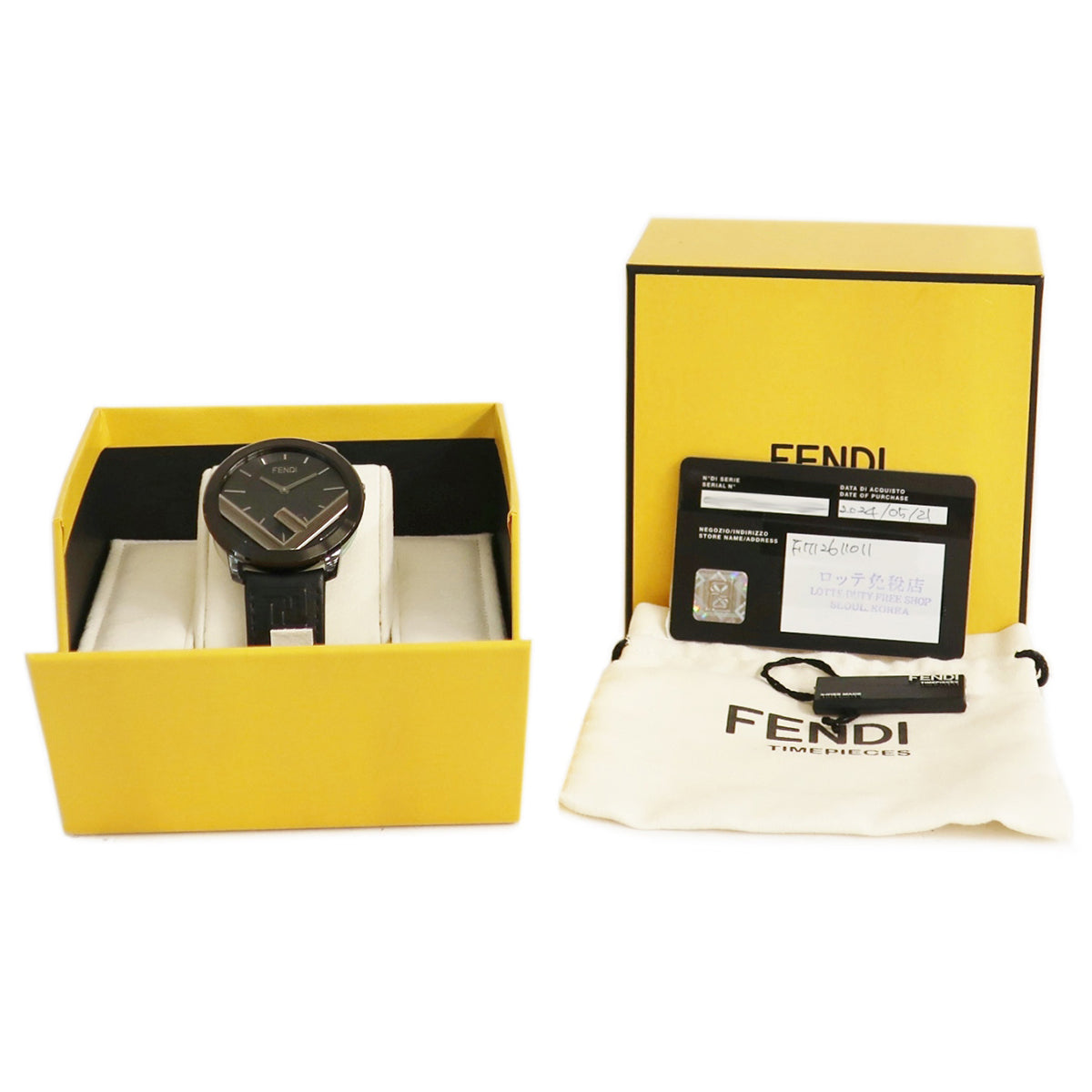 フェンディ FENDI エフ イズ フェンディ ラナウェイ 41MM F712611011 クオーツ メンズ 未使用 黒