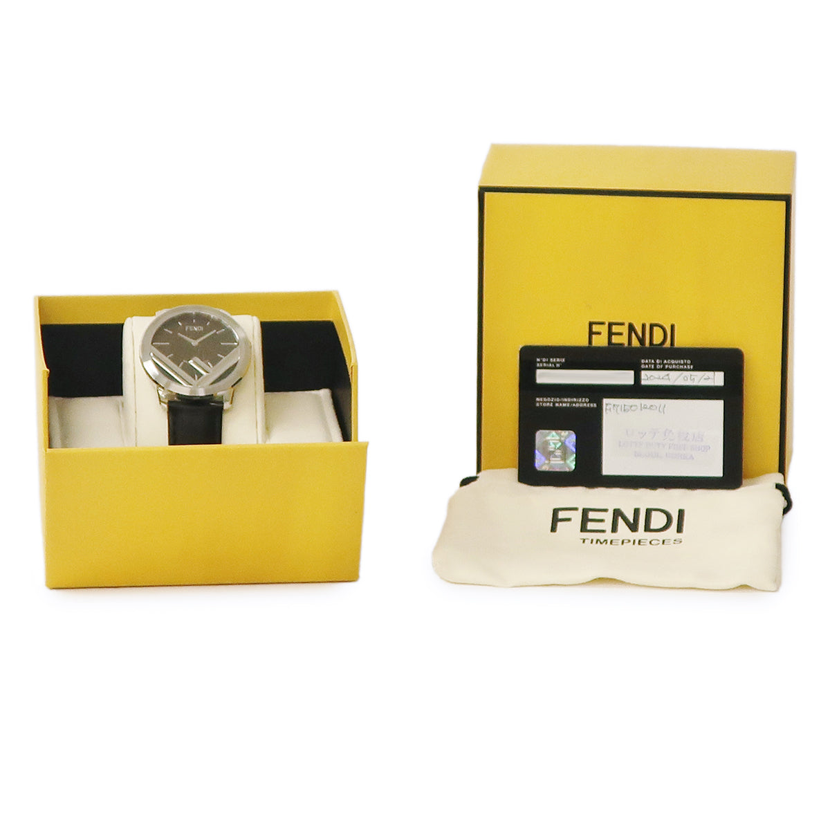 フェンディ FENDI エフ イズ フェンディ ラナウェイ 41MM F715012011 クオーツ メンズ 未使用 白 ズッカ柄