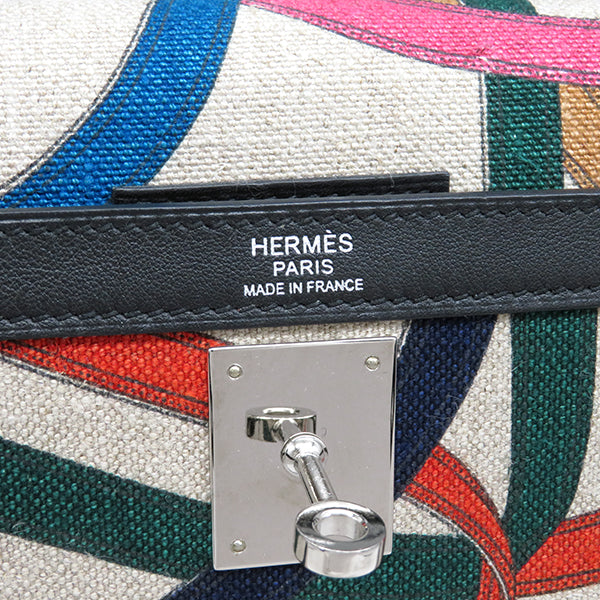 エルメス HERMES ケリー32 カヴァルカドゥール マルチカラー スイフト トワルドゥキャンプ 2WAYバッグ シルバー金具