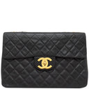 シャネル CHANEL デカマトラッセ A01094 ブラック ラムスキン ショルダーバッグ ゴールド金具 黒 フラップバッグ チェーンショルダー