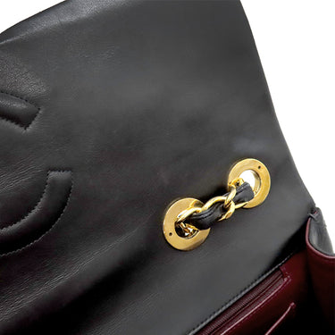 シャネル CHANEL デカマトラッセ A01094 ブラック ラムスキン ショルダーバッグ ゴールド金具 黒 フラップバッグ チェーンショルダー