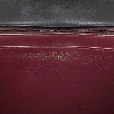 シャネル CHANEL デカマトラッセ A01094 ブラック ラムスキン ショルダーバッグ ゴールド金具 黒 フラップバッグ チェーンショルダー