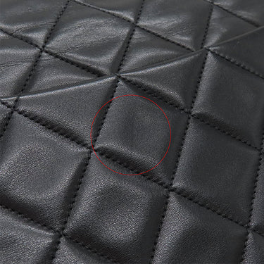 シャネル CHANEL デカマトラッセ A01094 ブラック ラムスキン ショルダーバッグ ゴールド金具 黒 フラップバッグ チェーンショルダー