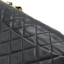 シャネル CHANEL デカマトラッセ A01094 ブラック ラムスキン ショルダーバッグ ゴールド金具 黒 フラップバッグ チェーンショルダー