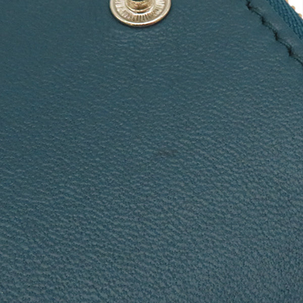 ブルガリ BVLGARI インフィニートゥム コンパクトウォレット 291749 ブラック×グリーン レザー 二つ折り財布 ゴールド金具 黒