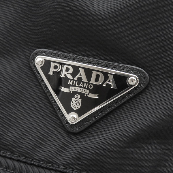 プラダ PRADA Re-Nylon バケットハット 1HC137  NERO ナイロン 14038 ハット シルバー金具 黒 三角ロゴプレート