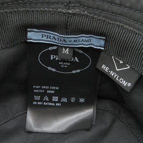 プラダ PRADA Re-Nylon バケットハット 1HC137  NERO ナイロン 14038 ハット シルバー金具 黒 三角ロゴプレート