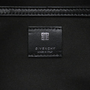 ジバンシイ GIVENCHY パンドラ スモール ブラック×ナチュラル フェイクファー レザー ショルダーバッグ シルバー金具 ヒョウ柄