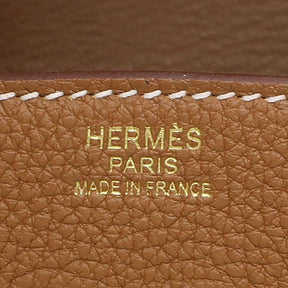 エルメス HERMES バーキン30 ゴールド トゴ ハンドバッグ ゴールド金具 茶