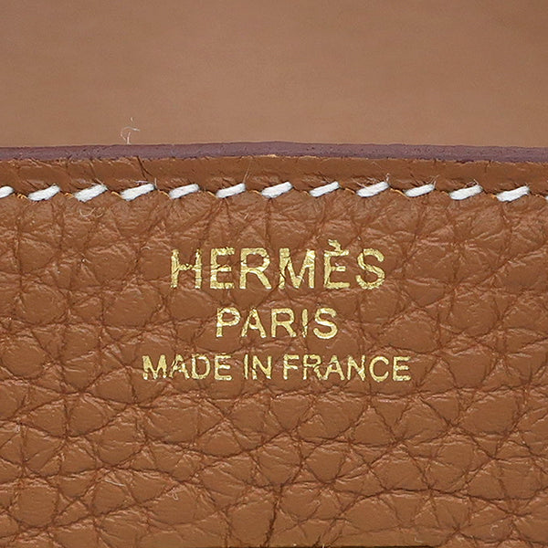 エルメス HERMES バーキン25 ゴールド トゴ ハンドバッグ ゴールド金具 新品 未使用 茶