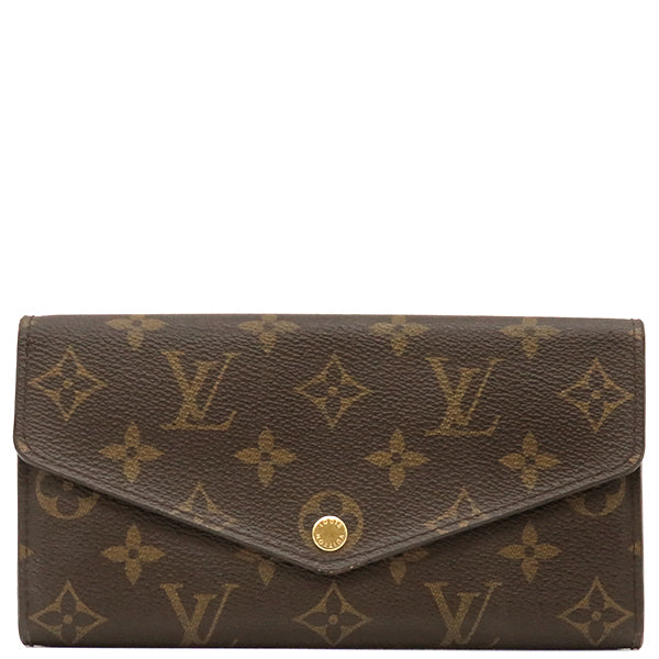 ルイヴィトン LOUIS VUITTON ポルトフォイユ サラ M60531 モノグラム モノグラムキャンバス 長財布 ゴールド金具 茶 ローマ字刻印入れ